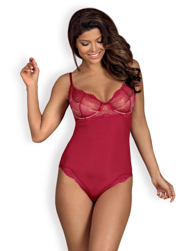 Bielizna Rosalyne body czerwone  S/M