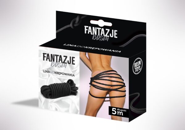 Linki   Fantazje BDSM Lina do krępowania 5m Czarna