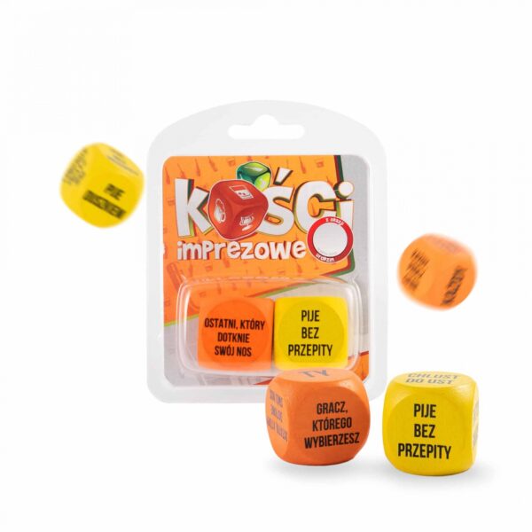 Zabawka   Kości imprezowe   urodzinowe   różne kolory