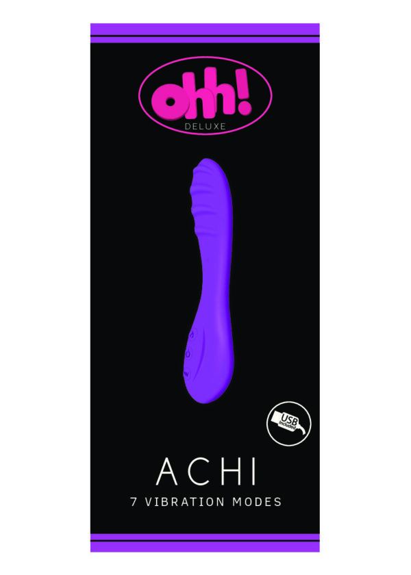 Wibrator Achi USB 7 vibration modes Purple
