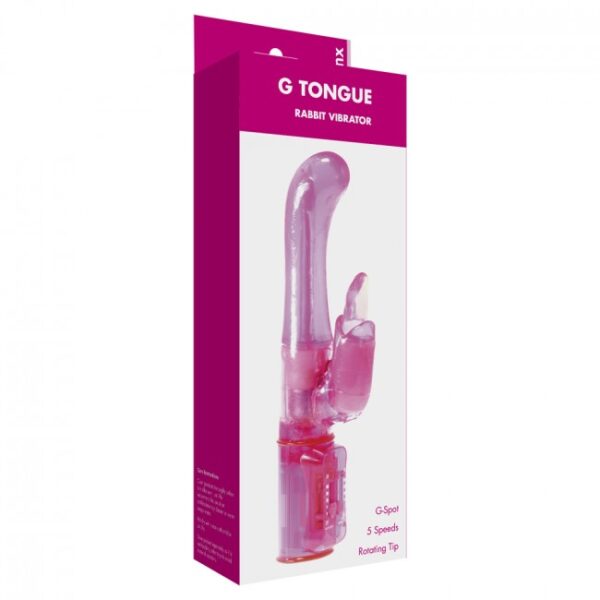 Wibrator  G Tongue Rabbit Vibrator Pink OS
