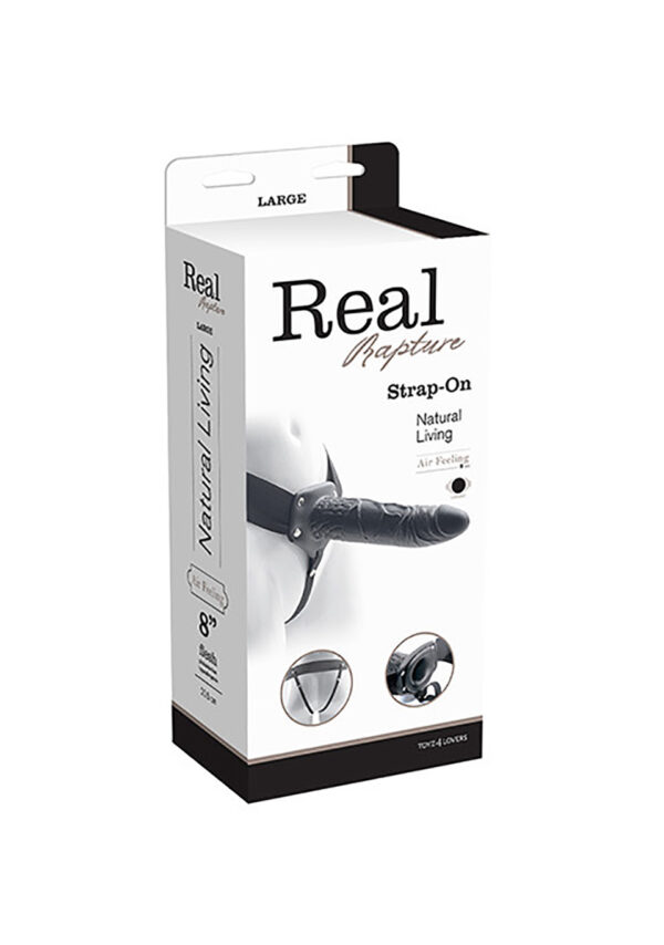 Proteza VIBRATORE STRAP ON CAVO REAL RAPTURE 8 BLACK