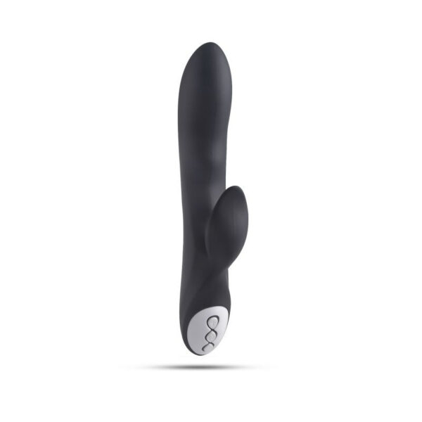 Vibratore G spot e stimolatore clitorideo Black