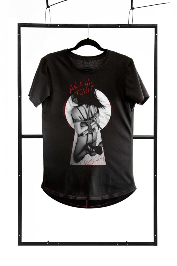 T shirt men black S fashion