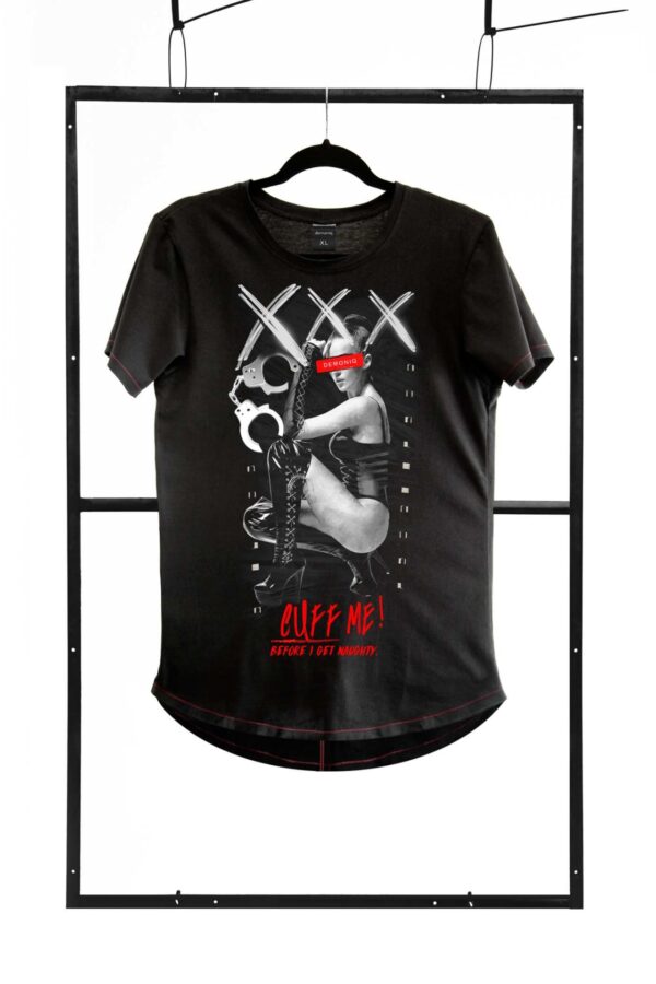 T shirt men black S fashion