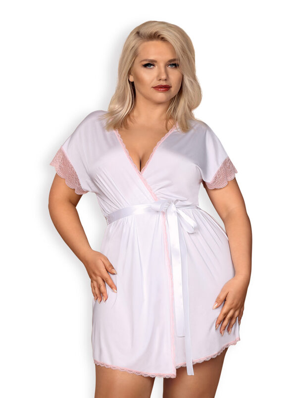 Bielizna Girlly peniuar biały XXL
