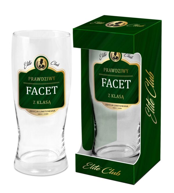 Elite Club   szklanka do piwa 500 ml   Prawdziwy facet