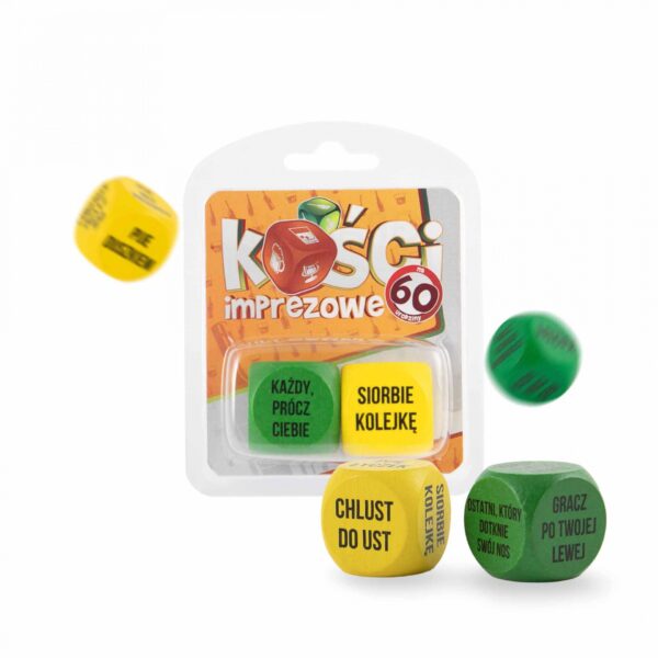 Zabawka   Kości imprezowe   na 60 urodziny   różne kolory