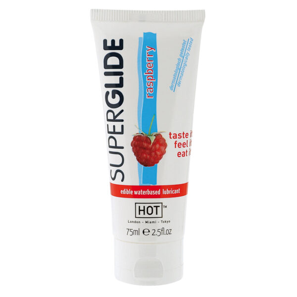 Żel HOT Superglide RASPBERRY  75ml  edible lubricant waterbased