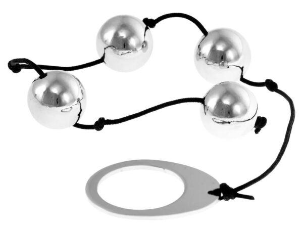 Kulki  Me You Us Heavy Metal Anal Beads Silver