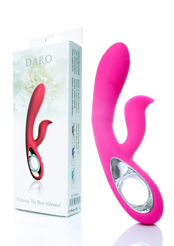 Wibrator Daro,12 funkcji, USB Różowy