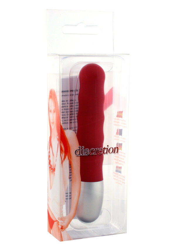 Discretion Ribbed Vibrator Red
