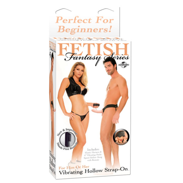 Vibr. Hollow Strap On   6 Inch Light skin tone