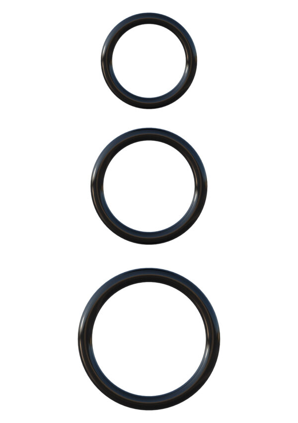 Silicone 3 Ring Stamina Set Black