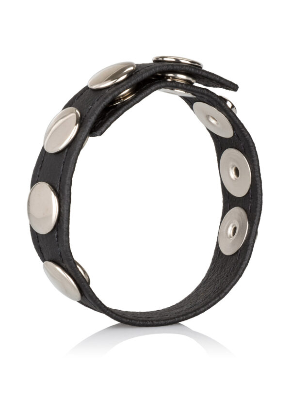 Leather Multi Snap Ring Black