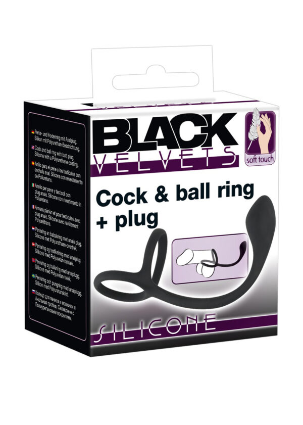 Black Velvets Cock + Ball ring