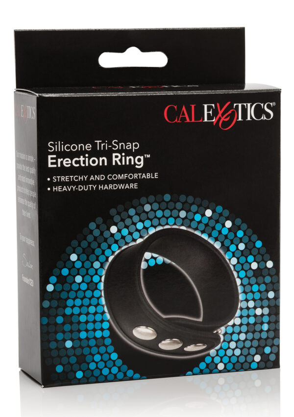 Silicone 3 Snap Erection Ring Black