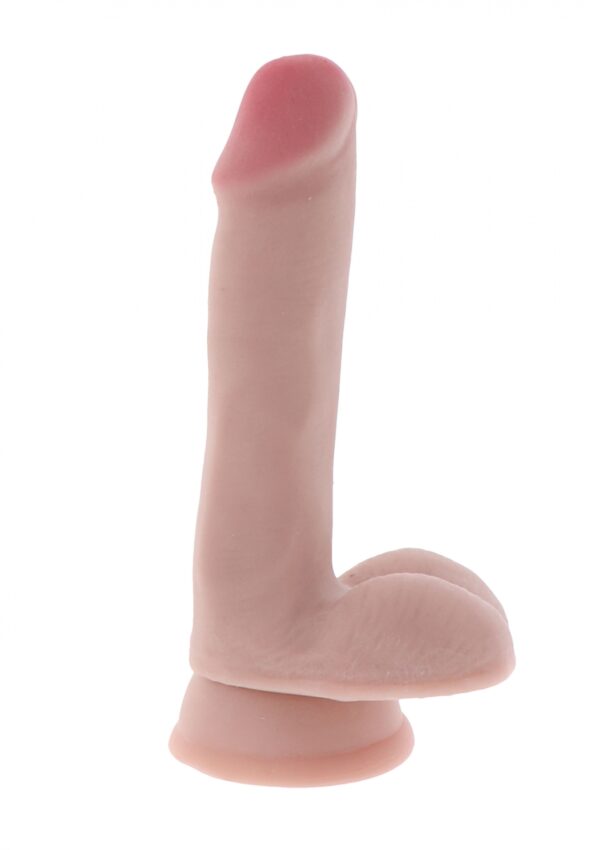 Dual Density Dildo 6 in. Balls Light skin tone