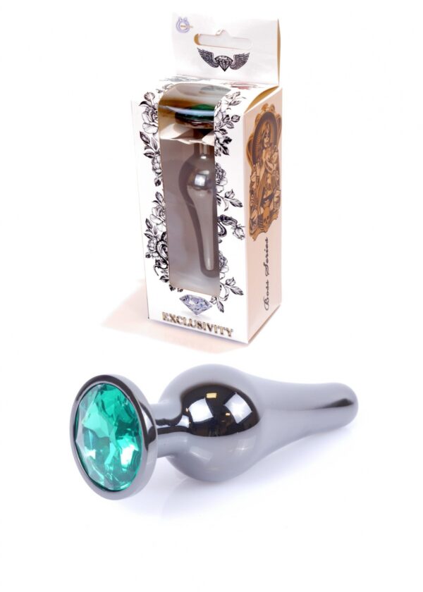 Plug Jewellery Dark Silver BUTT PLUG  Green