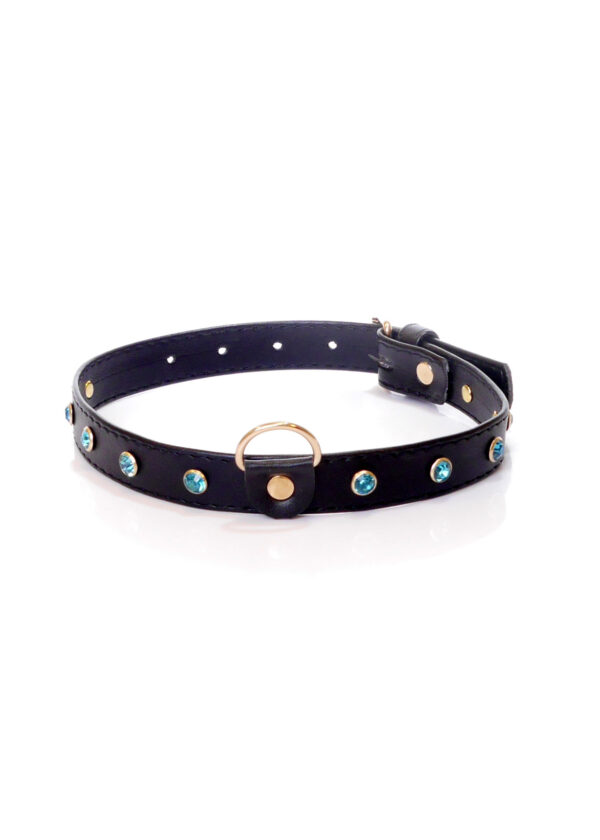 Fetish B   Series Collar   2 cm turquoise crystal