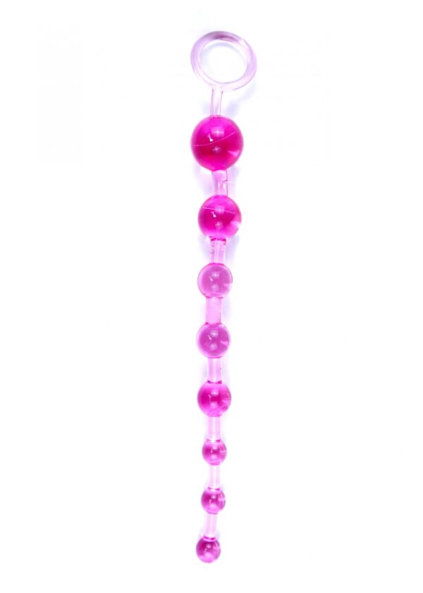 Plug/kulki Jelly Anal 10 Beads Pink