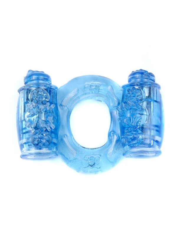 Pierścień Vibrating CockRing Double Blue