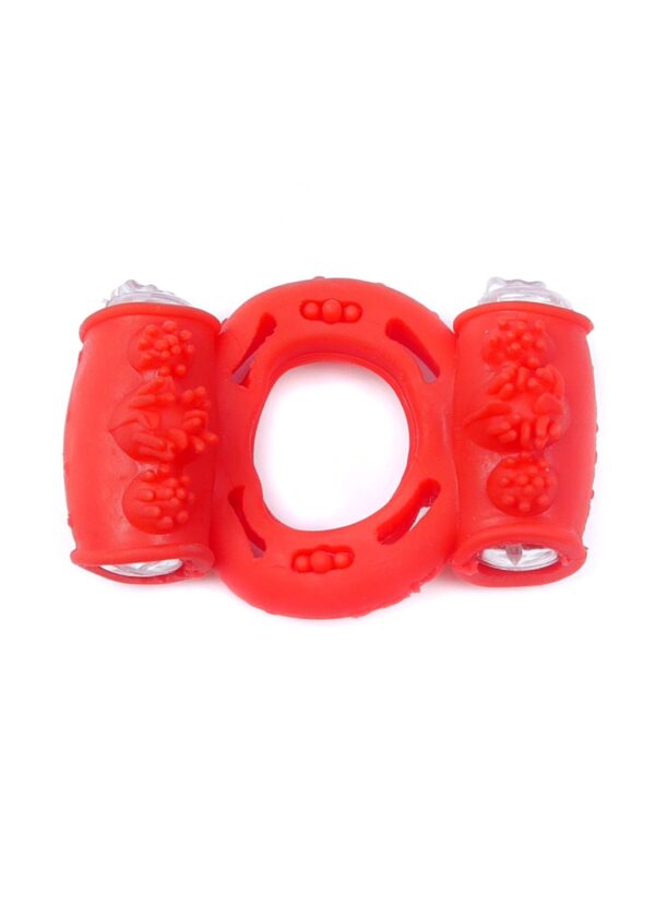 Pierścień Vibrating CockRing Double Red