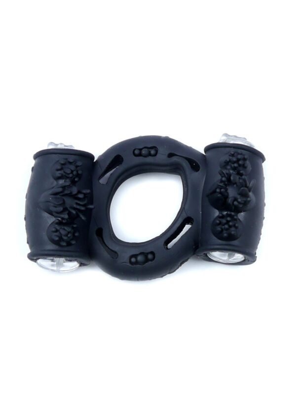 Pierścień Vibrating CockRing Double Black