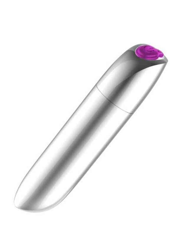 Stymulator Rechargeable Powerful Bullet Vibrator USB 20 Functions   Silver