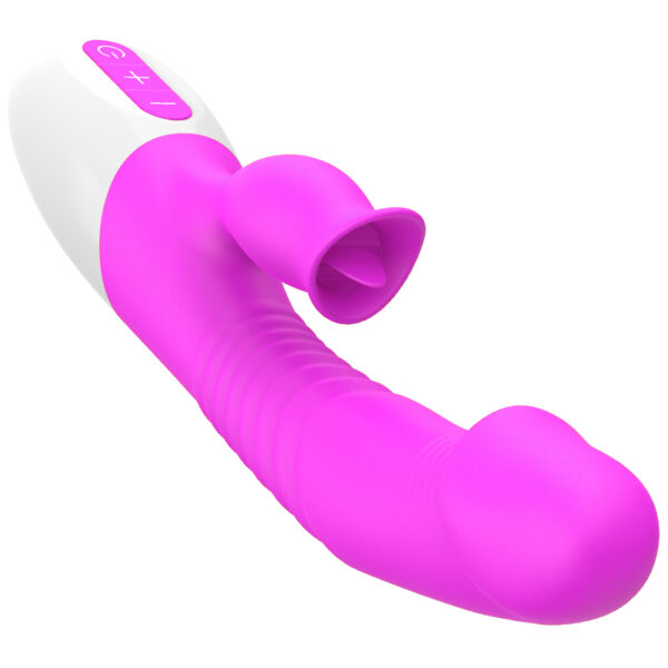 Wibrator Silicon, Vibrator 7 Function and Heating Mode, Purple