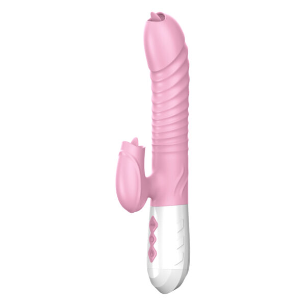 Wibrator Silicone Vibrator USB 7 Function and Thrusting Function / Heating, pink