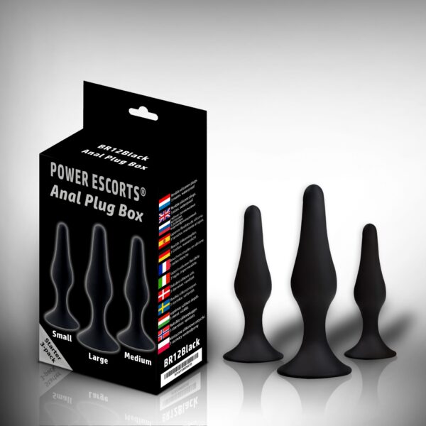 Plug   Anal Plug box 3 pack black
