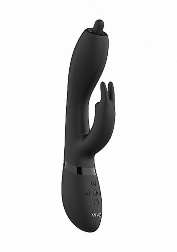 Nilo   Pinpoint Rotating G spot Rabbit   Black