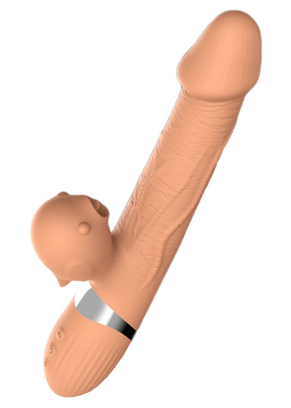 Wibrator Basia Thtusting Vibrator 2 in 1 Tongue Vibrators USB