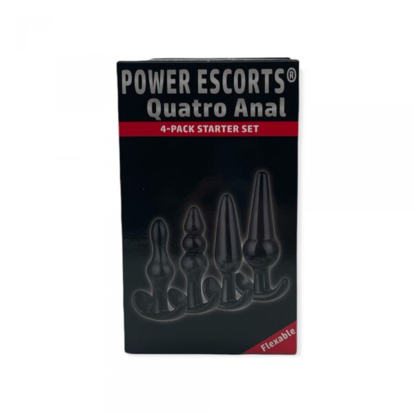 Plug Quatro Anal Plugs Starter Set  4 Pack Black