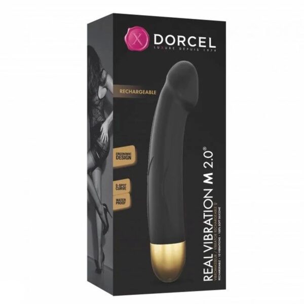 REAL VIBRATION M  BLACK & GOLD  2.0   RECHARGEABLE
