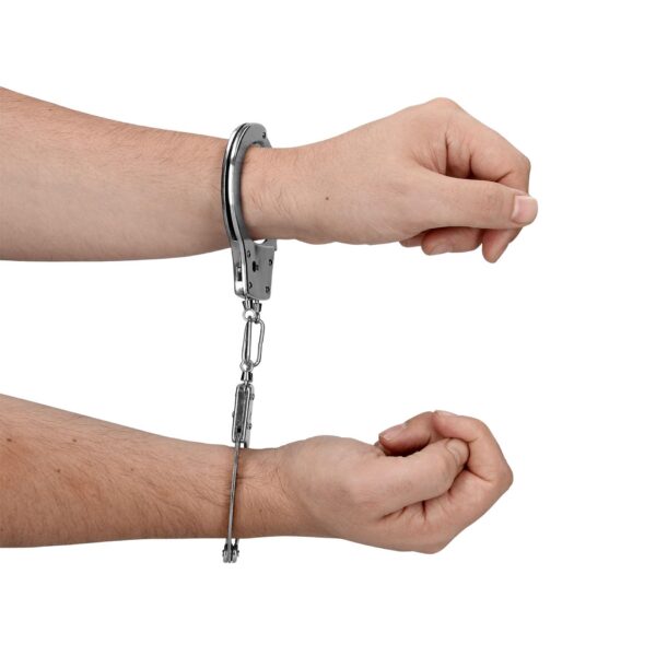 Metal Hand Cuffs   Silver - obrazek 10