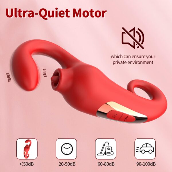 Wibrator Merfi, 10 vibration functions, 10 frequency tongue licking USB - obrazek 10