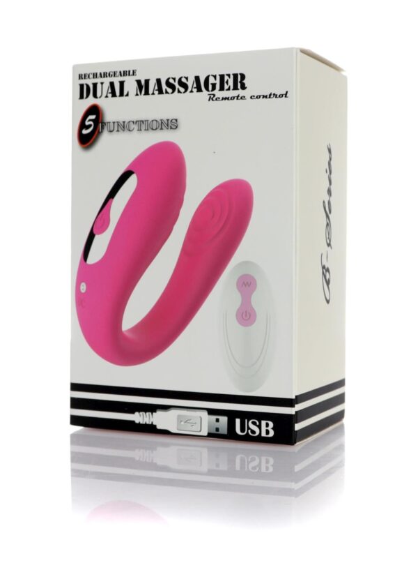 Stymulator   Massager Dual Vibrator USB 5 Functions / Remote Control - obrazek 10
