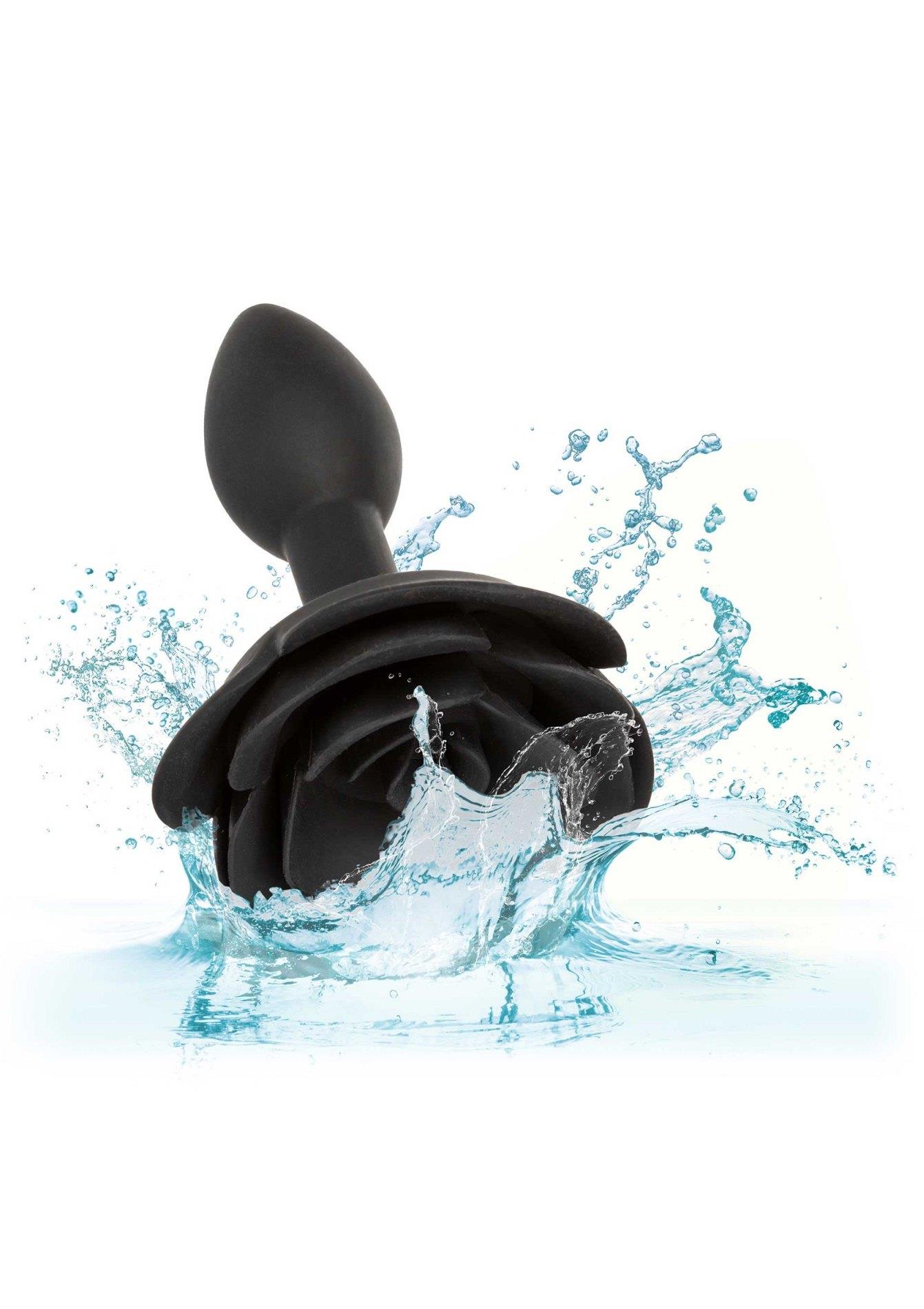 Small Rose Anal Plug Black - obrazek 10