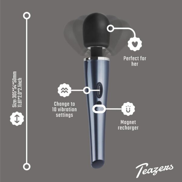 Black Lightning Wand Vibrator - obrazek 10