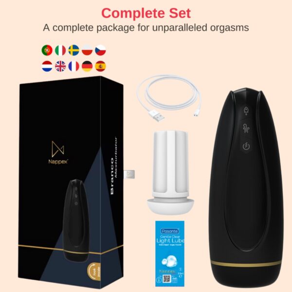 Masturbator   Nappex™ Branco Black   Premium Mastubators (10 Languages - obrazek 10