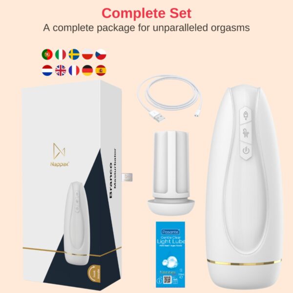 Masturbator   Nappex™ Branco White   Premium Mastubators (10 Languages) - obrazek 10
