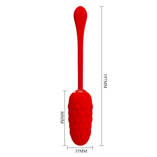 PRETTY LOVE   MARINA EGG Red 12 vibration functions - obrazek 10