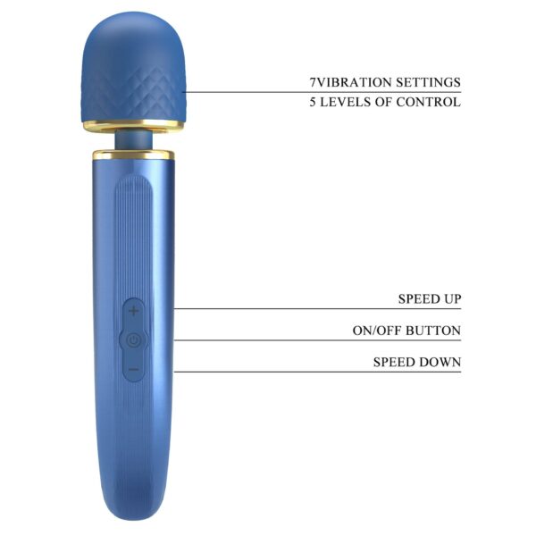PRETTY LOVE   Colorful Massager Blue, 7 vibration functions 5 levels of speed control - obrazek 10