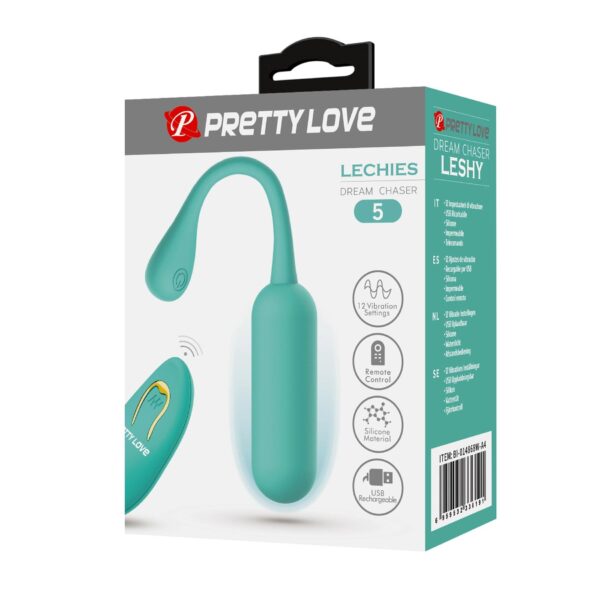 PRETTY LOVE   LECHIES  Dream chaser 5, Green, Wireless remote control 12 vibration functions Memory function - obrazek 10