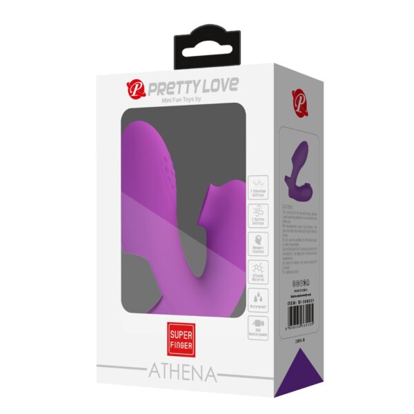PRETTY LOVE   Super Finger ATHENA Purple, 7 vibration functions 7 tapping functions Memory function - obrazek 10