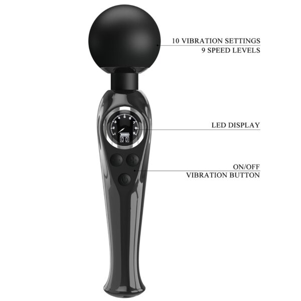 PRETTY LOVE   Skyler Black, 10 vibration functions 9 speed levels - obrazek 10