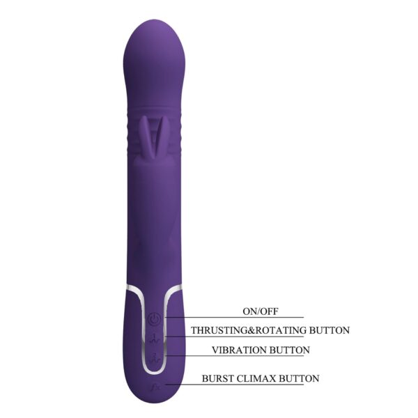 PRETTY LOVE   Coale dark Purple, 7 vibration functions 4 rotation functions 4 thrusting settings - obrazek 10