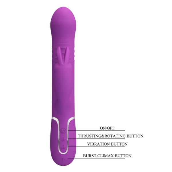 PRETTY LOVE   Coale Purple, 7 vibration functions 4 rotation functions 4 thrusting settings - obrazek 10